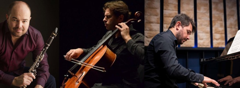 Tamas Massany, clarinet;  Alejandro Friedhoff , violoncel; i Miguel Sánchez, piano  