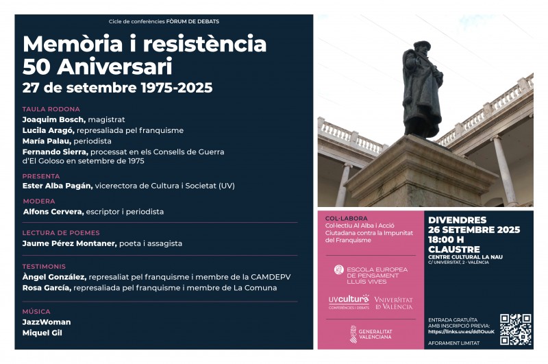 MEMÒRIA I RESISTÈNCIA. 50 ANIVERSARI 27 DE SETEMBRE 1975-2025