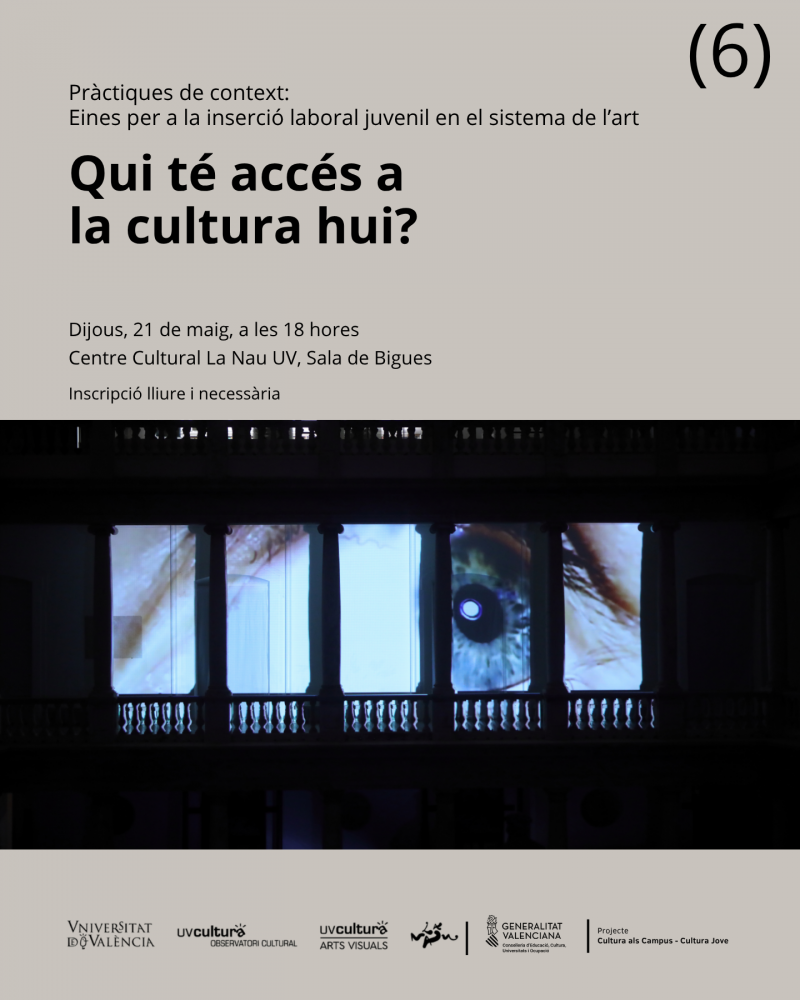 PR&Agrave;CTIQUES DE CONTEXT. Eines per a la inserci&oacute; laboral jove en el sistema de l'art / SESSI&Oacute; 6. Qui t&eacute; acc&eacute;s a la cultura hui?