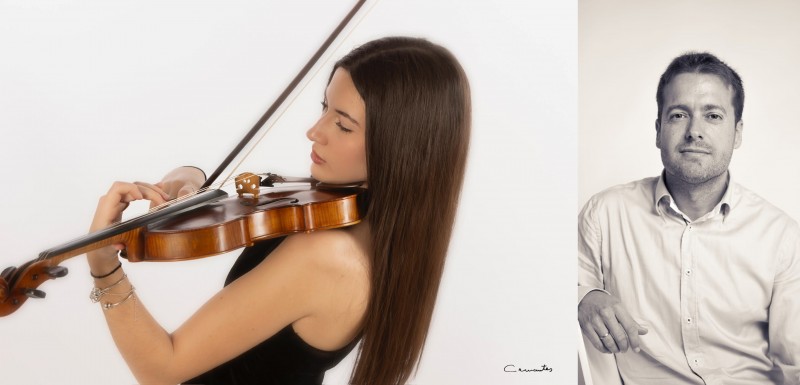 Irene López, violí, i Daniel Tellechea, piano