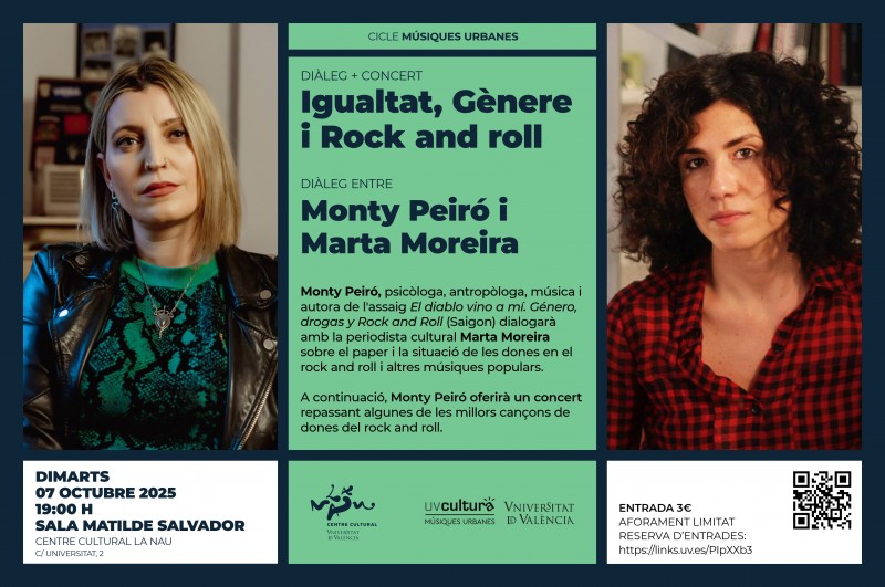 "IGUALTAT, GÈNERE I ROCK AND ROLL”. DIÀLEG ENTRE MONTY PEIRÓ I MARTA MOREIRA