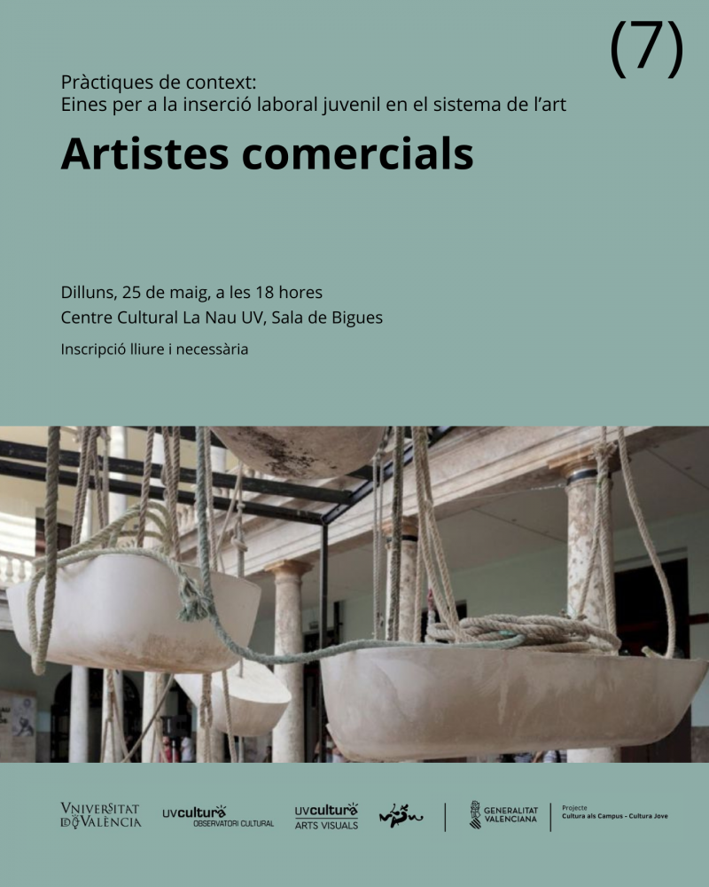 PR&Agrave;CTIQUES DE CONTEXT. Eines per a la inserci&oacute; laboral jove en el sistema de l'art / SESSI&Oacute; 7. Artistes comercials