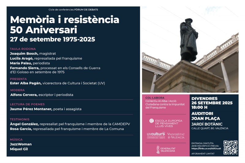 MEMÒRIA I RESISTÈNCIA. 50 ANIVERSARI 27 DE SETEMBRE 1975-2025