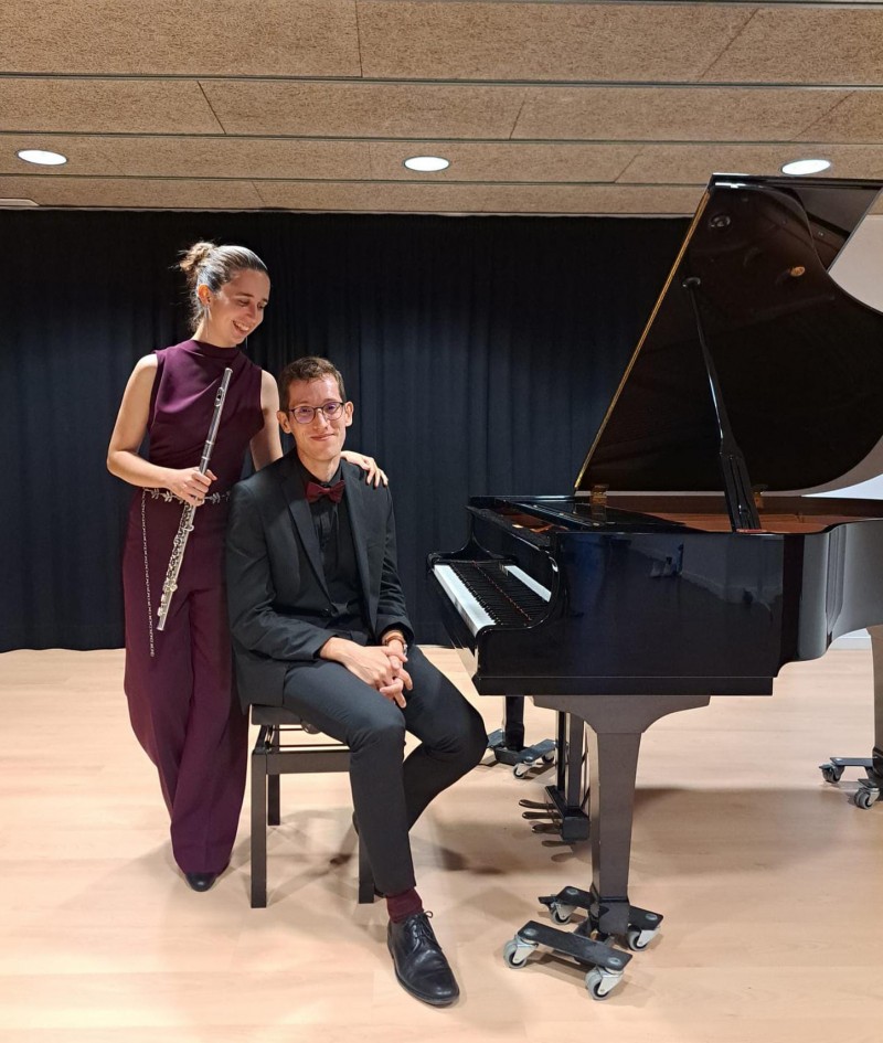 N&uacute;ria Tamarit Alcacer, flauta, i  Rub&eacute;n Morcillo Izquierdo, piano