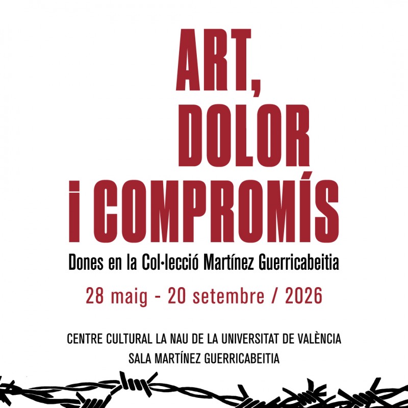 Visita guiada a l'exposici&oacute; "Art, dolor i comprom&iacute;s" realitzada pels professors de la Universitat de Val&egrave;ncia, Rafael Gil i Mari&aacute;ngeles P&eacute;rez, comissaris de la mostra