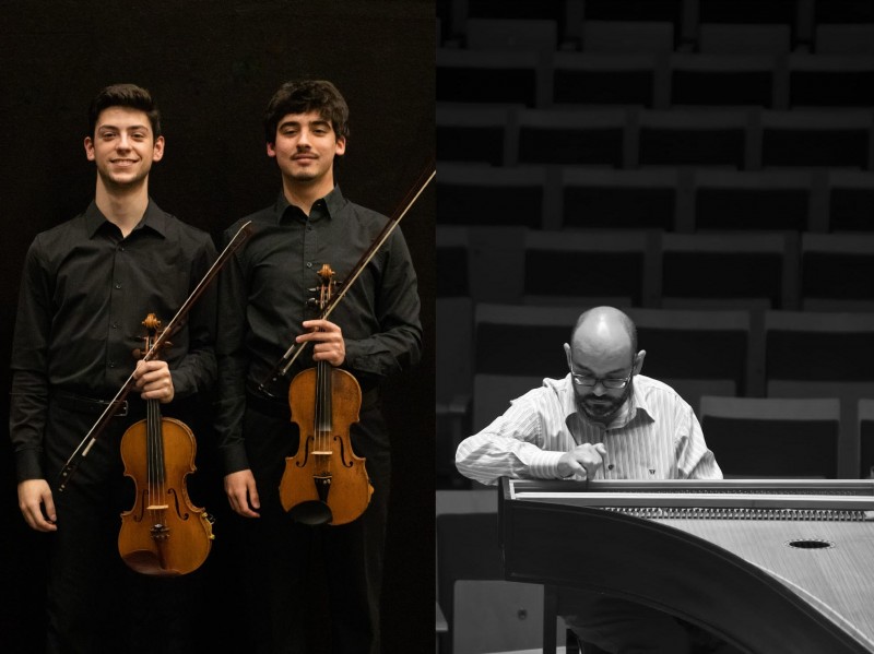 Pablo Arévalo i David Ruiz, violins; Carlos García-Bernat, clave